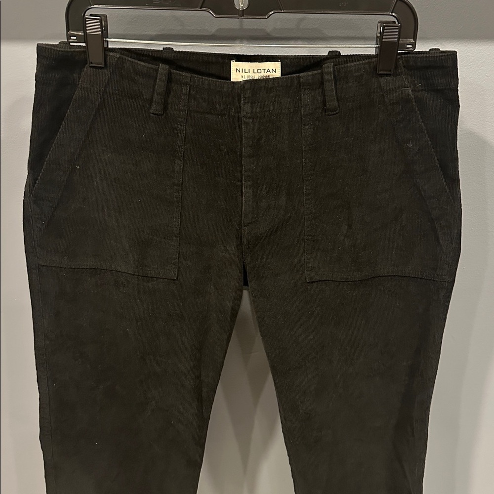 NILI LOTAN Jenna cropped cotton-blend corduroy slim-leg pants - Picture 4 of 12